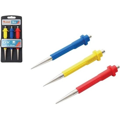 Jamkáre Cr-V, 3-dielna sada, 0,8-1,5-2,5mm, pogumovaná rúčka, CrV, EXTOL PREMIUM