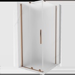 Mexen Velar плъзгаща се душ кабина 120 x 120 см, матирано стъкло, розово злато - 871-120-120-31-60 (871-120-120-31-60)