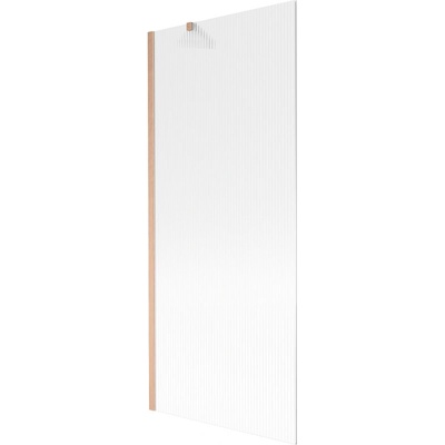 Mexen Next параван за вана 1-крилен 80 x 150 cm, ивици, матирана мед - 895-080-000-00-09-65 (895-080-000-00-09-65)