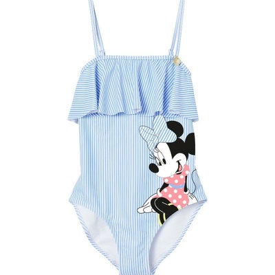 E PLUS M Dívčí plavky MINNIE jednodílné 52448362 modrý proužek