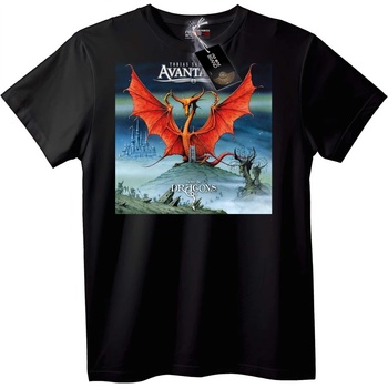 NOONEBRAND Тениска Avantasia дракони фентъзи - 2XL, White