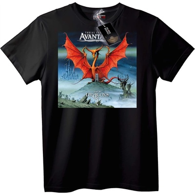 NOONEBRAND Тениска Avantasia дракони фентъзи - 2XL, White