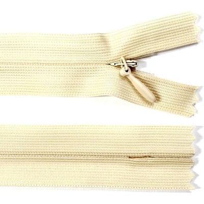 Spirálový zip no.3 skrytý nerozepínací 60cm - více barev color: 691 béžová světlá