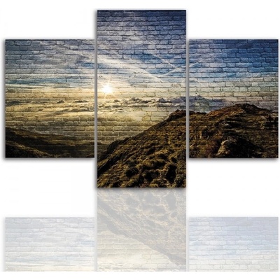 Divio Třídílný obraz na plátně hory, vzor 12230 Velikost: 120x180 cm