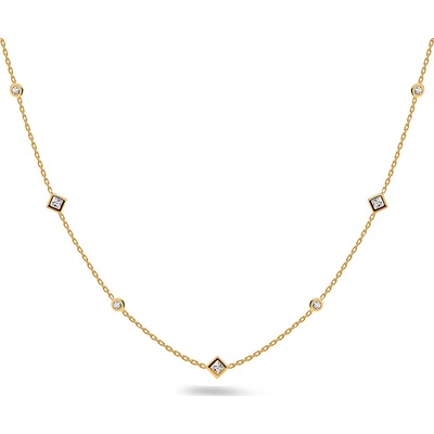 iZlato Forever Minimalistický náhrdelník so zirkónovými ozdobami IZ31261N
