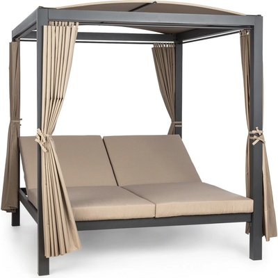 Blumfeldt Eremitage Double XL, sluneční, 2 osoby, ocelový rám, sluneční střecha, závěsy (GDW20-EremDouXL-TPE) – Zboží Dáma