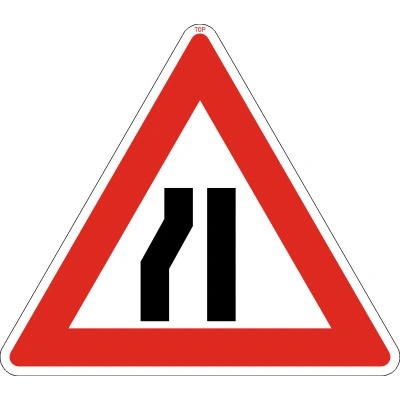 Dopravní Značka A6b velká Zúžená vozovka (z jedné strany)