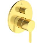 Ideal Standard Вграден смесител за вана и душ Ideal Standard Atelier Joy, златист цвят, без тяло за вграждане (A7383A2)