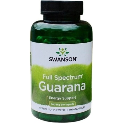 Swanson Full Spectrum Guarana 500 mg 100 kapsúl