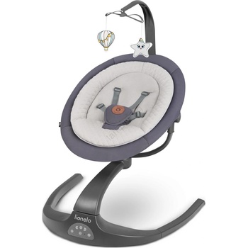 Lionelo - Детска люлка с мелодия RINA 4xAA бетонно сив + дистанционно управление (LN0378)