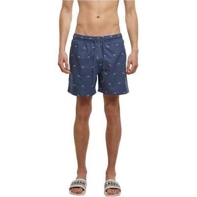 Urban Classics Бански гащета Urban classics Embroidery swimming shorts - Blue (Vintage Blue / Frost Mint)