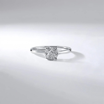 Lillian Vassago Zásnubní Prsten s diamanty v bílém zlatě LLV59 DR178W