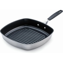 MASTERPRO Panvica grilovacia s nepriľnavým povrchom SMART 28x28 cm strieborná