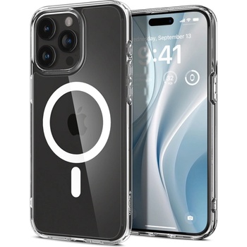 Spigen Кейс Spigen Crystal Hybrid MagSafe за iPhone 15, бял (KXG0074238)