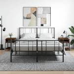 vidaXL Нощни масички, 2 бр, кафяв дъб, 40x41x50 см, инженерно дърво (825882)