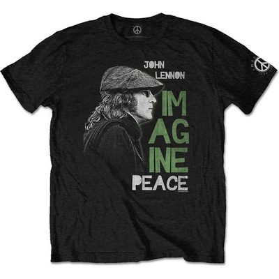 John Lennon tričko Imagine Peace čierne