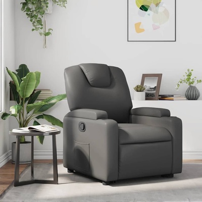 vidaXL 372468 polohovací šedé umělá kůže