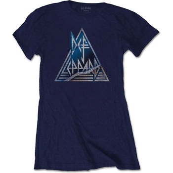 Image 1 of Def Leppard Triangle Logo Navy Blue M Дамски Риза (DEFLTS05LN02)