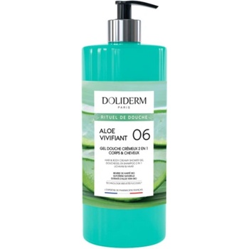 Doliderm Душ гел 2 в 1 Aloe Vivifiant 06, 1000 ml