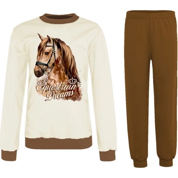 Jaks pyžamo s koňom hnedé