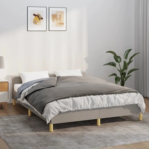 vidaXL Утежнено одеяло с плик, сиво, 152x203 см, 7 кг, плат (3154891)