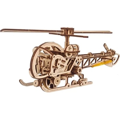 UGears Дървен 3D пъзел Ugears от 167 части - Мини хеликоптер (U-70225 )