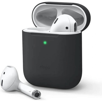 elago Защитен калъф Elago Skinny Silicone Case за Apple Airpods / Apple Airpods 2, черен (EAPSK-BA-BK)