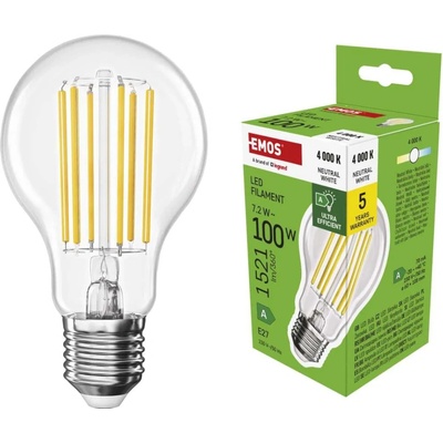 Emos LED žárovka Filament A60 A CLASS E27 7,2 W 100 W 1521 lm neutrální bílá – Zboží Živě