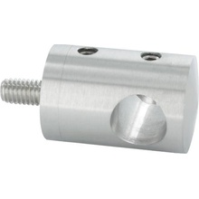 Feldmann Nerezový držiak prútovej výplne zábradlia - prútov pr.12 mm 50406-240AL koncový ľavý, na hranol, brus