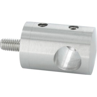 Feldmann Nerezový držiak prútovej výplne zábradlia - prútov pr.12 mm 50406-240AL koncový ľavý, na hranol, brus