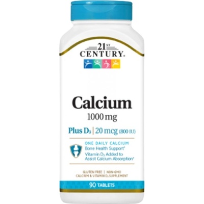 21st Century Calcium 1000 mg + D3 20 mcg [90 Таблетки]