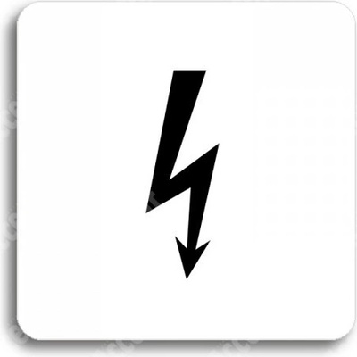 ACCEPT Piktogram elektrické zařízení - bílá tabulka - černý tisk bez rámečku