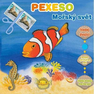 Pexeso v zošite Morský svet s maxi kartičkami