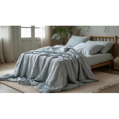 Textilomanie Mušelínové obliečky MOELLIN svetlo sivé 70x90 140x200