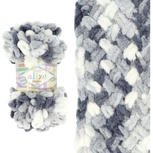 Alize Puffy Color 5925 bielo sivá