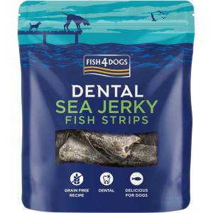 Fish4Dogs Дентални морски джерки рибни ленти 100 г