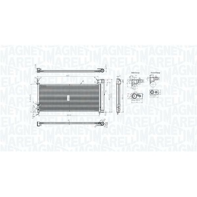 Kondenzátor klimatizace MAGNETI MARELLI 350203107200