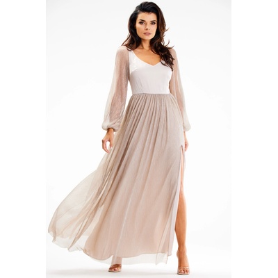 Awama Woman's Dress A626 Beige