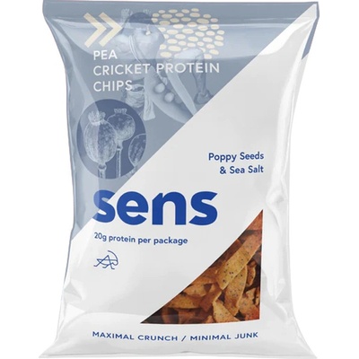 Sens Protein Chipsy s cvrččím proteinem mák mořská sůl 80 g