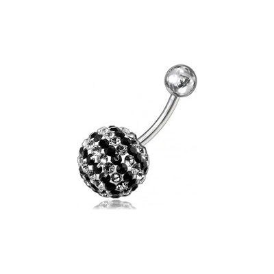 Piercingate piercing do pupíku kuličky s krystaly PBK00185