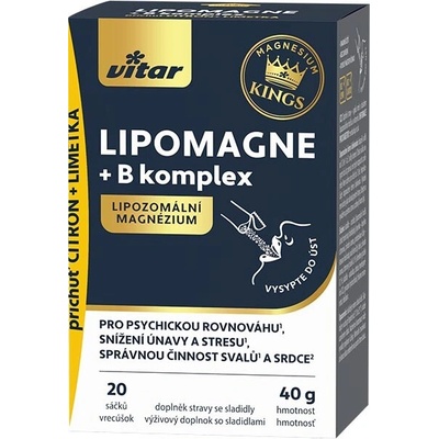 Vitar Kings Lipomagne + B komplex 20 ks