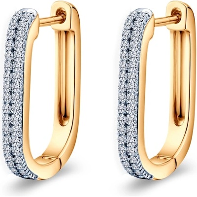 SAVICKI Обеци Savicki: двуцветно злато, диаманти