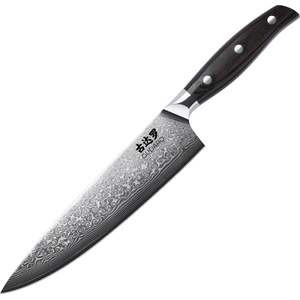 Gudaro - Дамасков шеф-нож SHIRO 8", 67 слоя стомана, дължина на острието 20 см (GU0031)