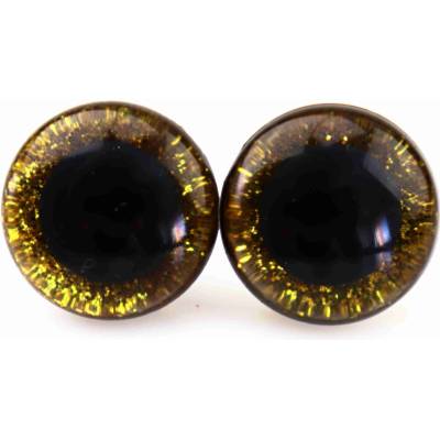 Pro Háčkování Oči bezpečnostní třpytivé zlaté, 18 mm