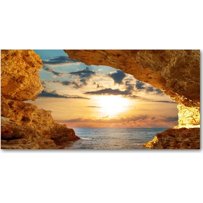 Fotoobraz na skle Jaskyňa nad morom 100x50 cm