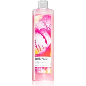 Avon Senses Sweet & Joyful Freesia & Pomegranate hydratačný sprchový gél 500 ml