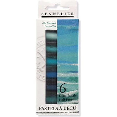 Sennelier Sada suchých pastelů Emerald Sea 6 ks