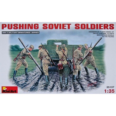 MiniArt Pushing Soviet Soldiers 5 figurek 1:35