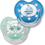Baby-Nova Бебешка каучукова залъгалка силикон Baby Nova - 2 броя, за момчче (28140) - baby