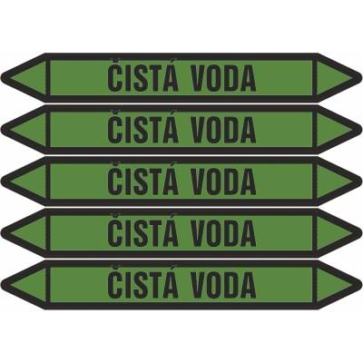 Grafiko | Čistá voda - Materiál fólie s ochrannou laminací, Rozměr aršík 5ks šipka 350x52mm